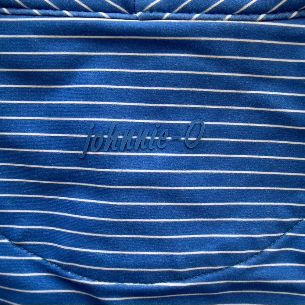 johnnie-O Blue Striped Short Sleeve Top - Picture 7 of 7